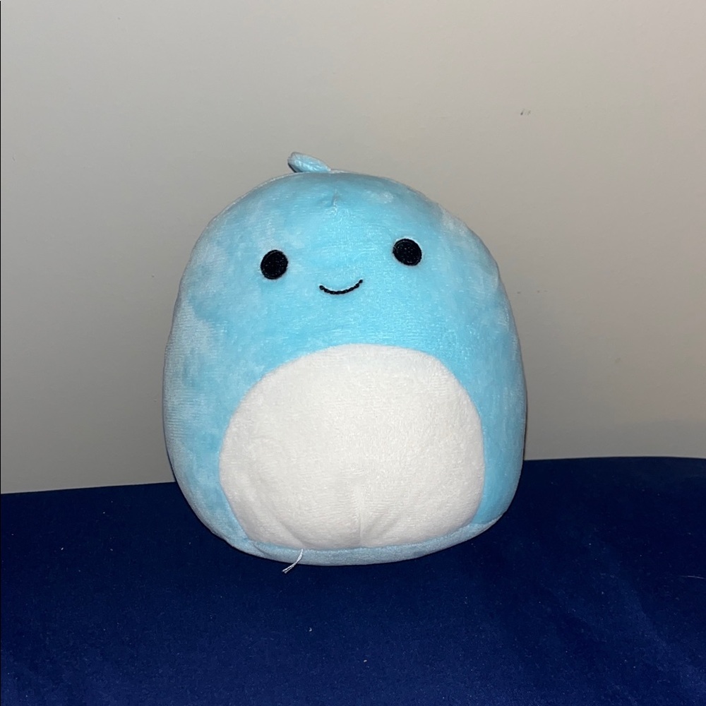 Blue and White Dinosaur Plush Toy
